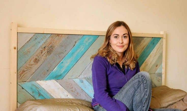 DIY Chevron Pallet Headboard: IKEA Billy Bookcase Hack