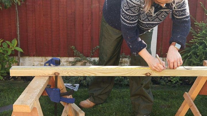 marking pressure treated timber before cutting