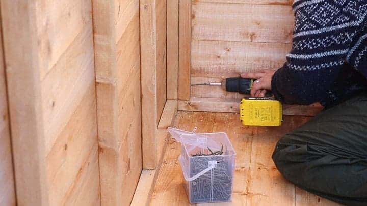 screwing shed together with decking screws