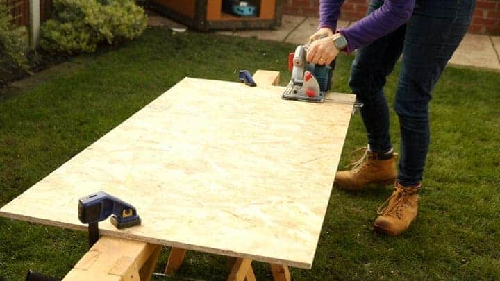 cutting wickes osb sheets for twin slot shelving