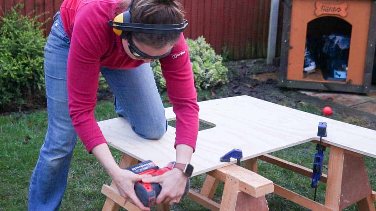 sanding down cuts in plywood