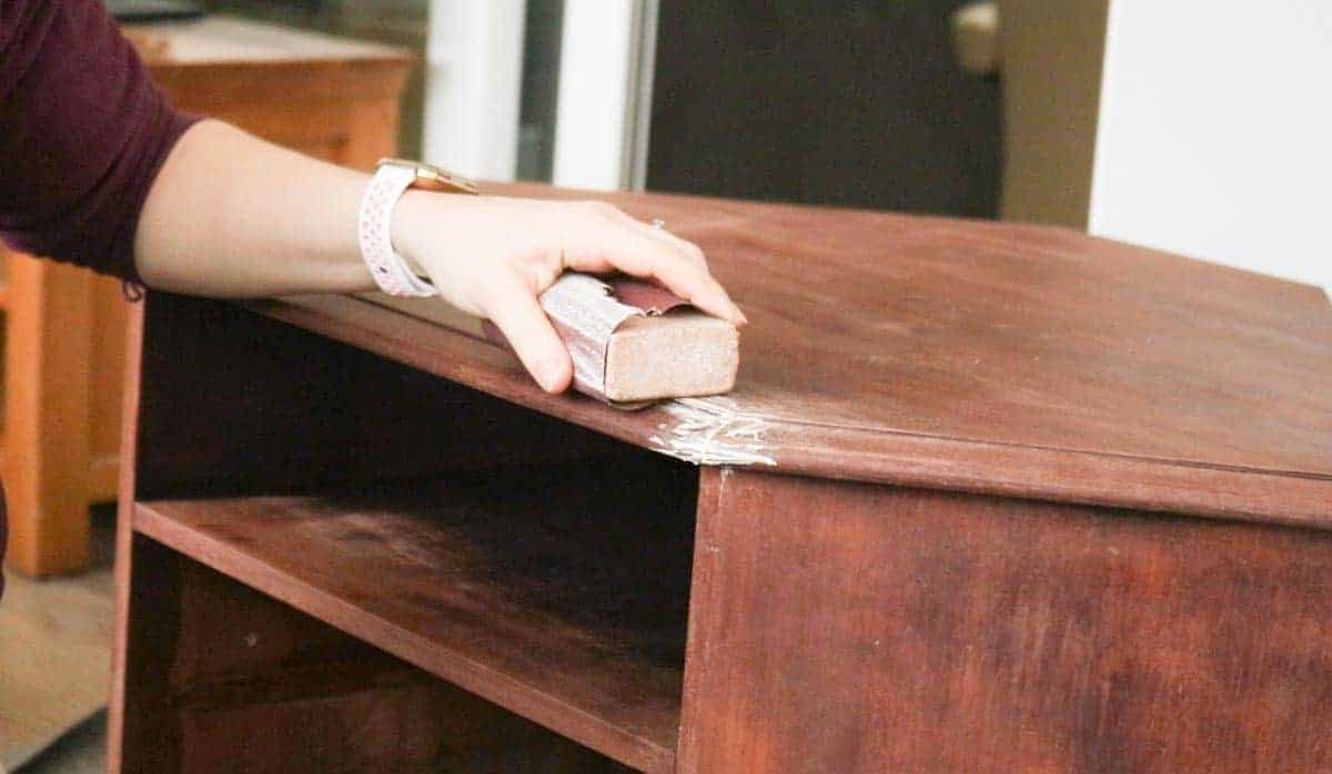 sanding wood filled surfaces