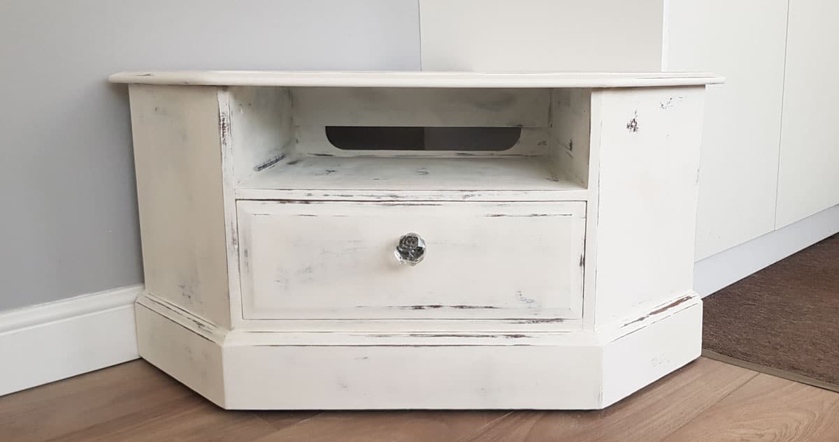 Finished TV unit on how to paint furniture