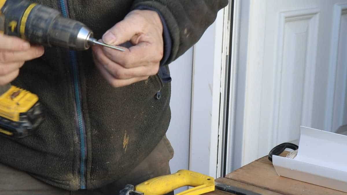 drill bit hack with a nail