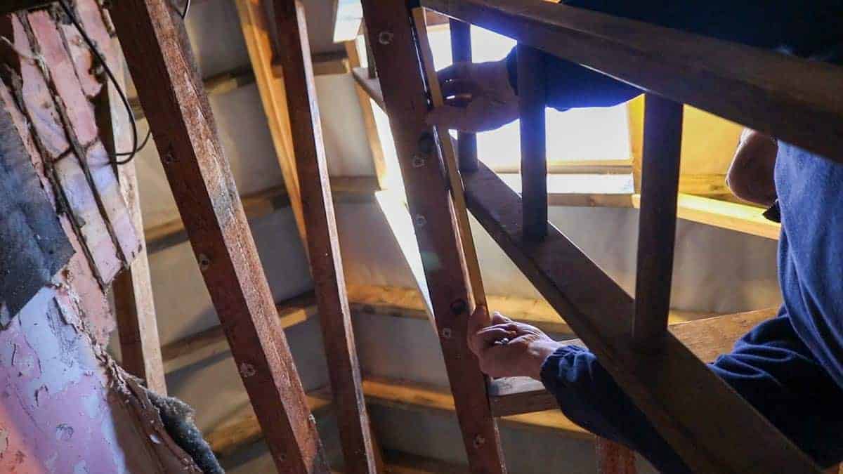 measuring beams in roof for velux window plasterboard