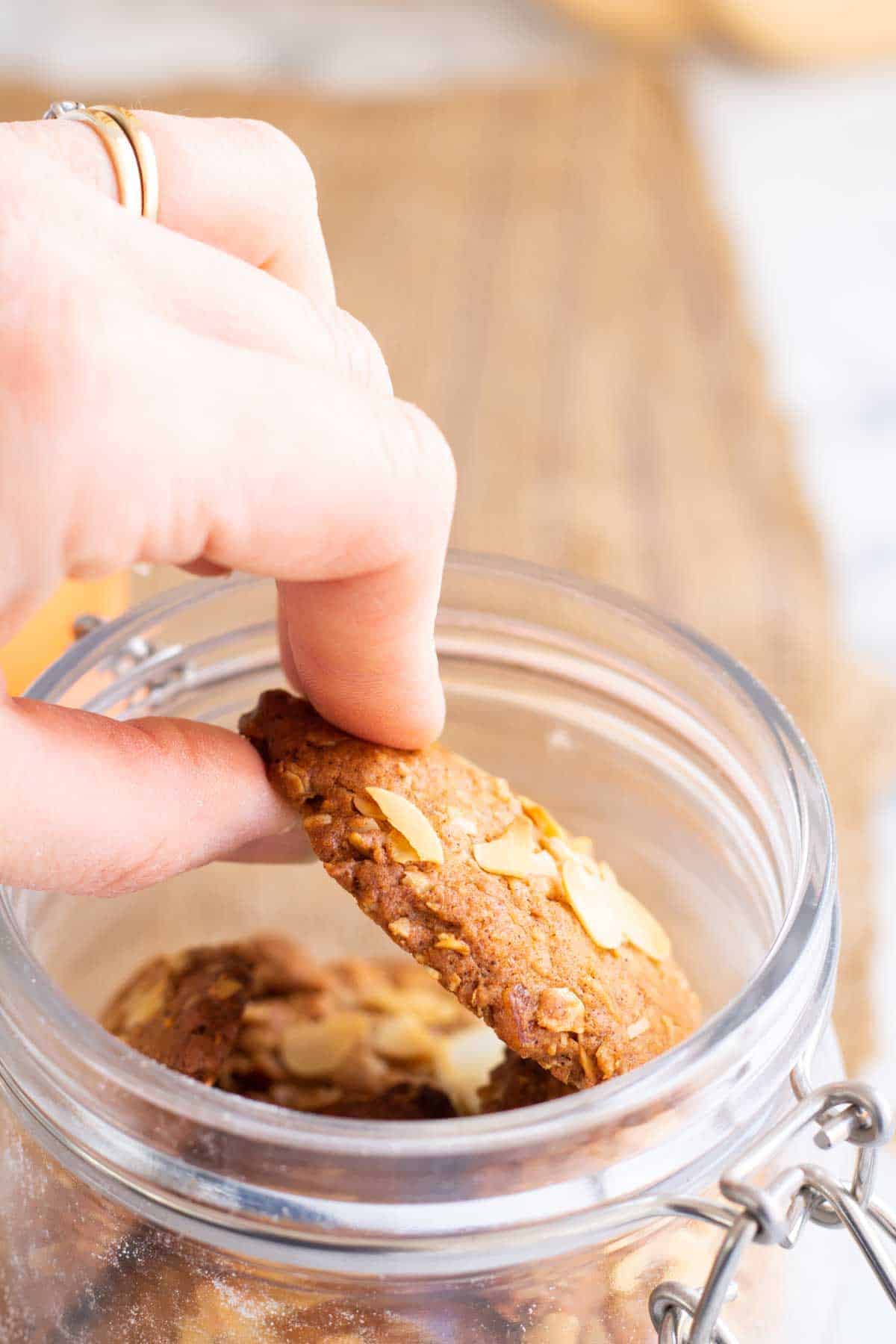 Grabbing an oaty biscuit recipe