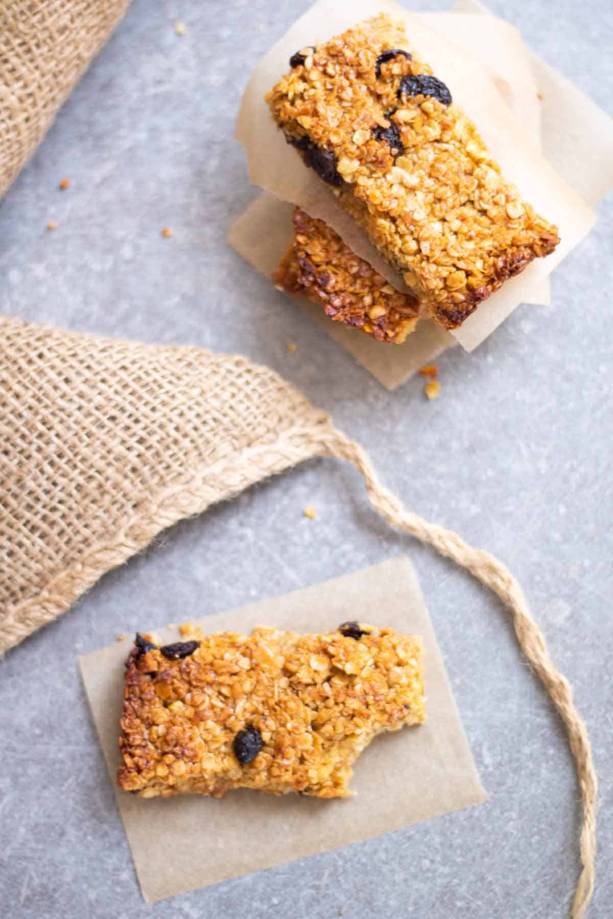 Table with flapjacks for the family