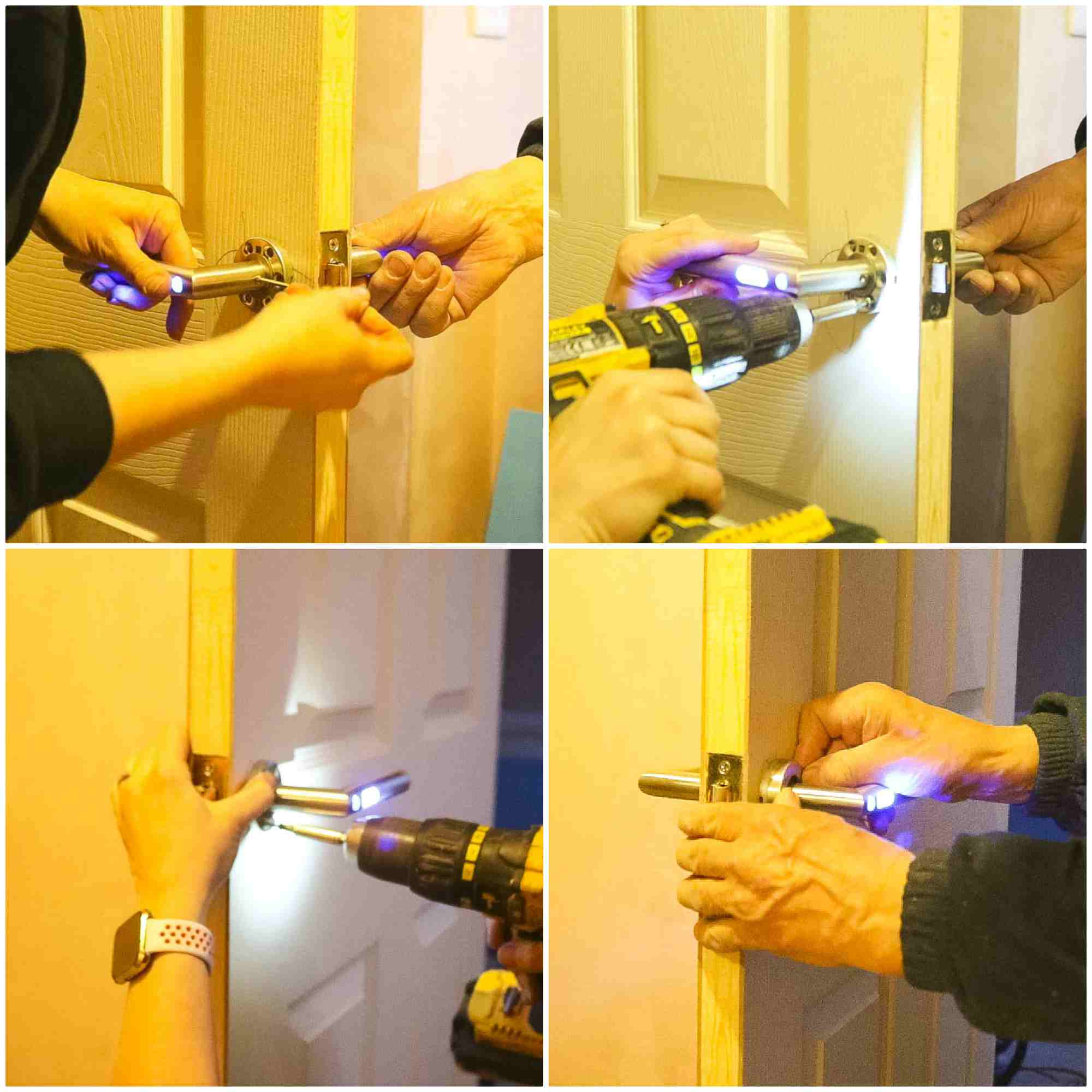 screwing Handle King handles to an internal hollow door
