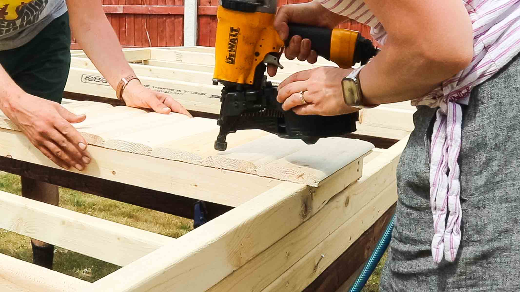 Nailing slimmer t & g cladding strips to summer house shed
