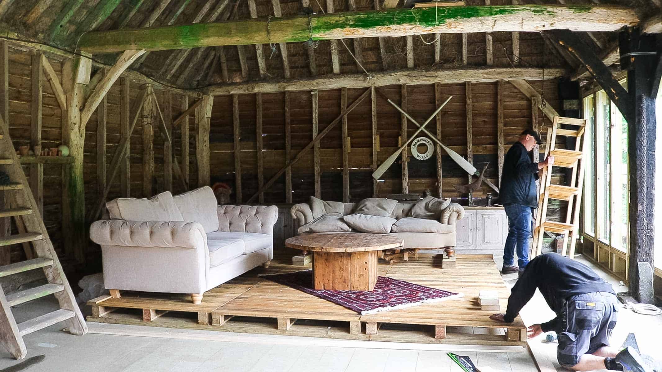 TV set of Love Your Weekend with Alan Titchmarsh in the making