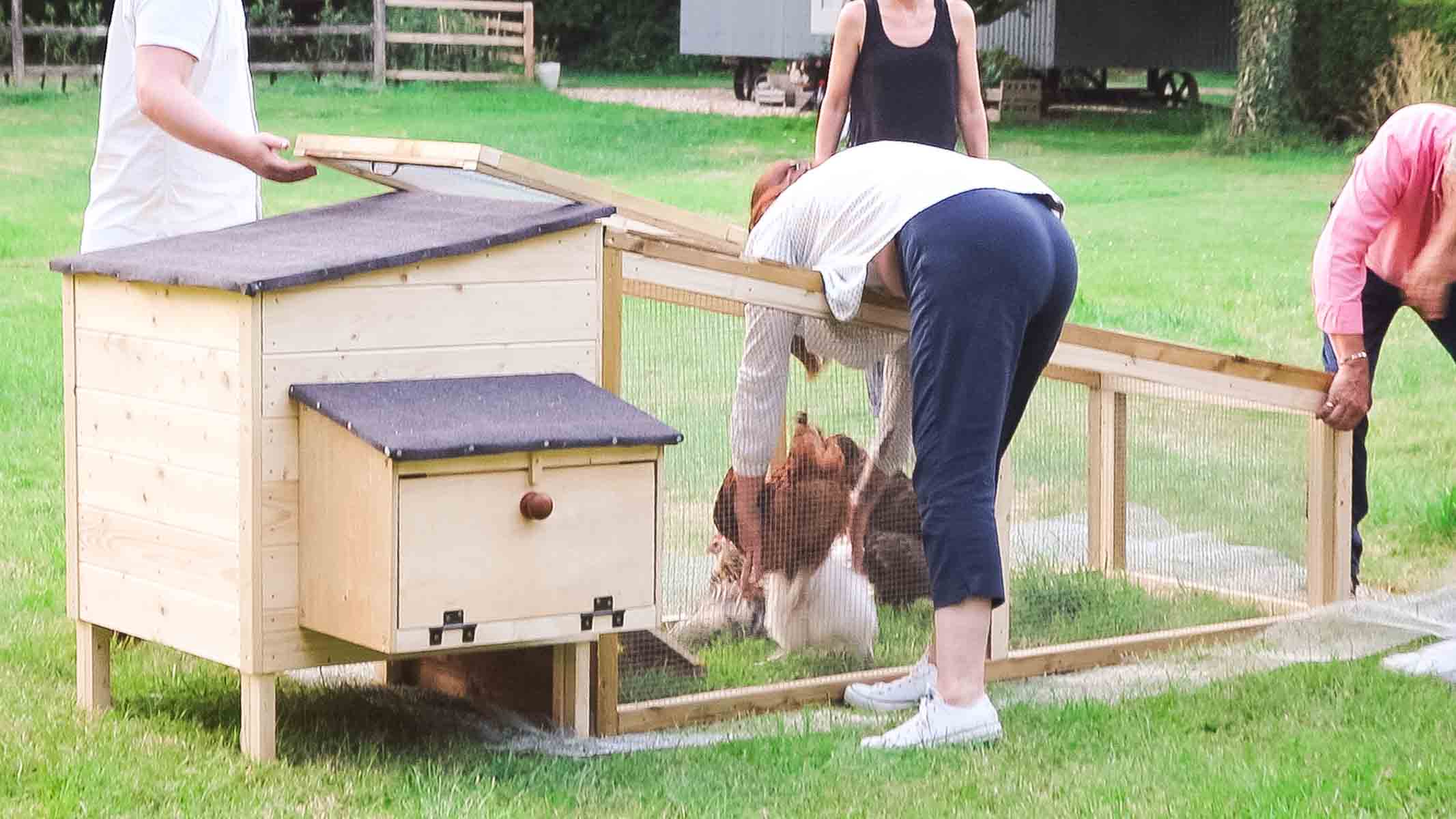 Small chicken coop and run on ITV's Manor Farm's Love Your Weekend with Alan Titchmarsh TV studio set