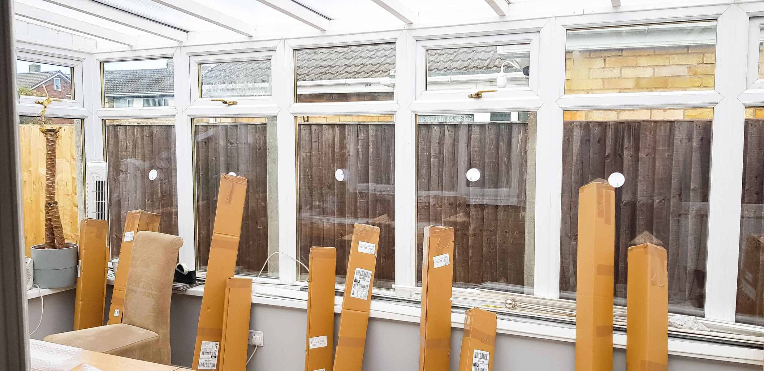 perfect fit blinds lined up to their matching windows