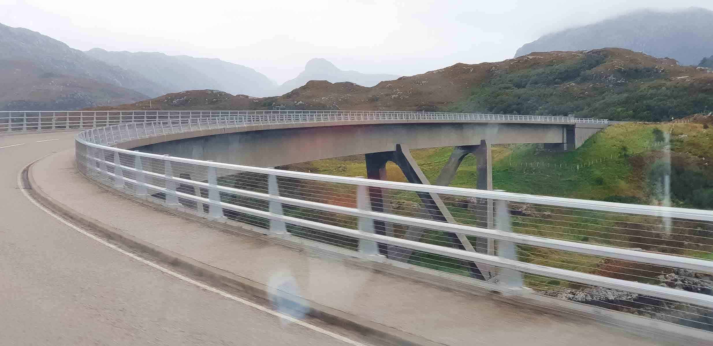 Crossing the Kylesku Bridge