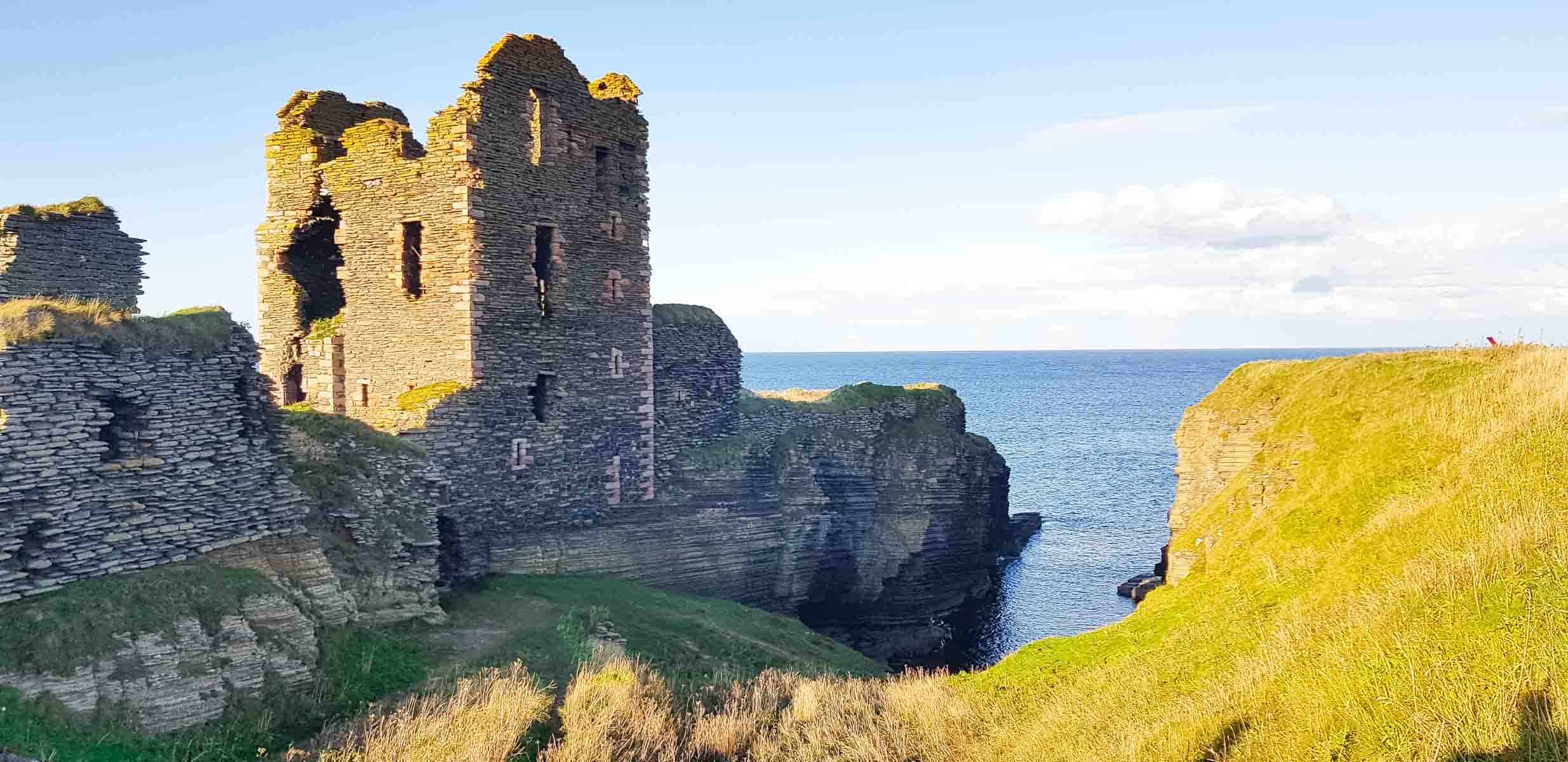 Castle Sinclair near a wild camping spot