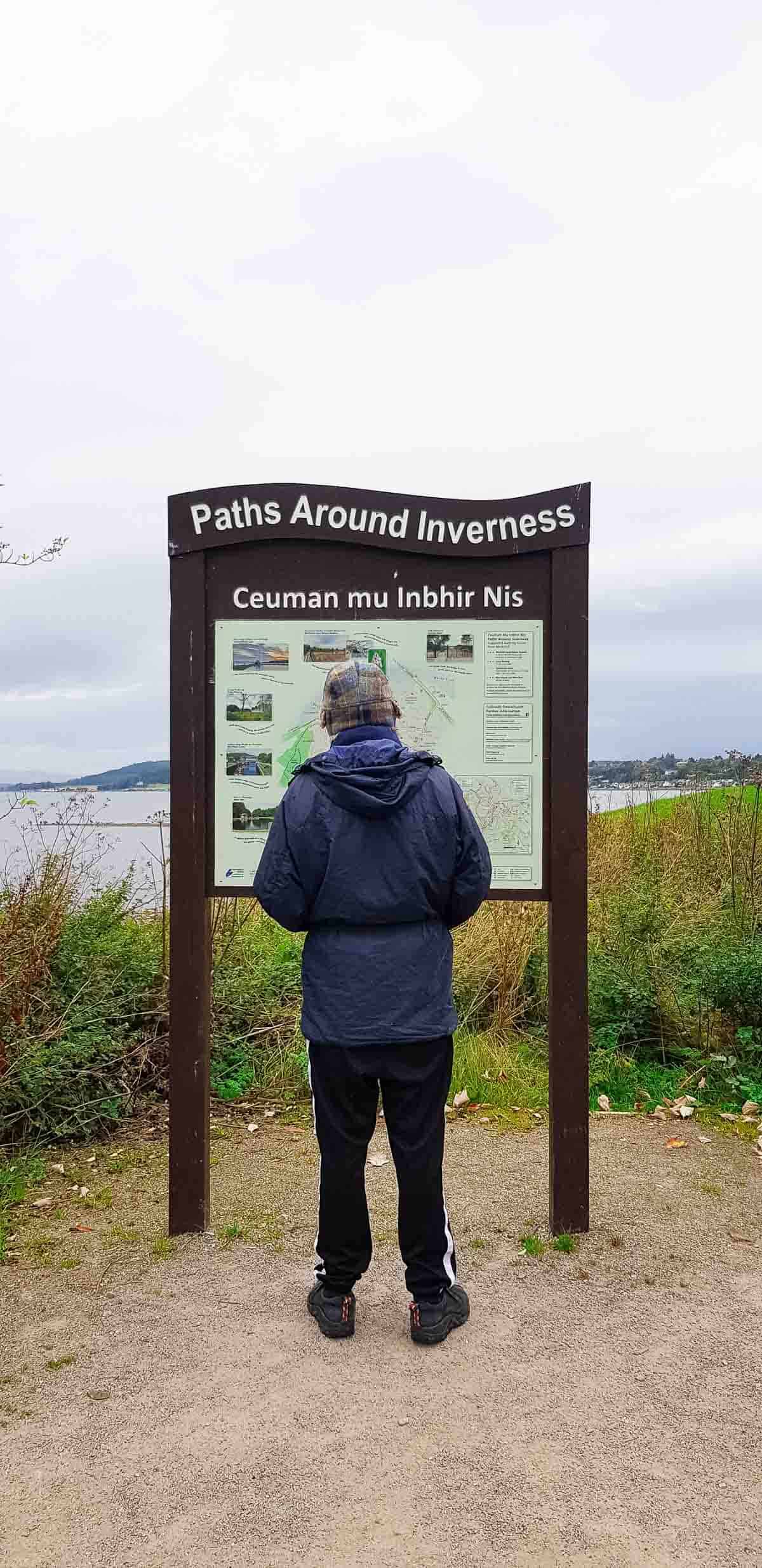 paths around Inverness, starting the North Coast 500