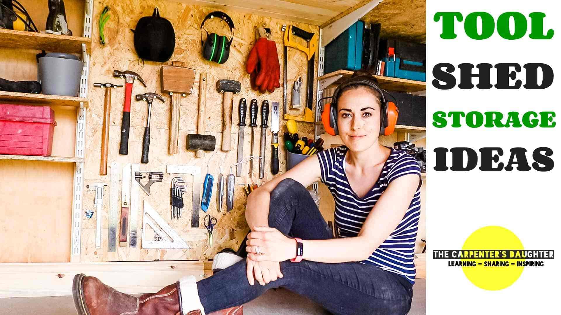 how to organize a storage shelf for tools in a workshop