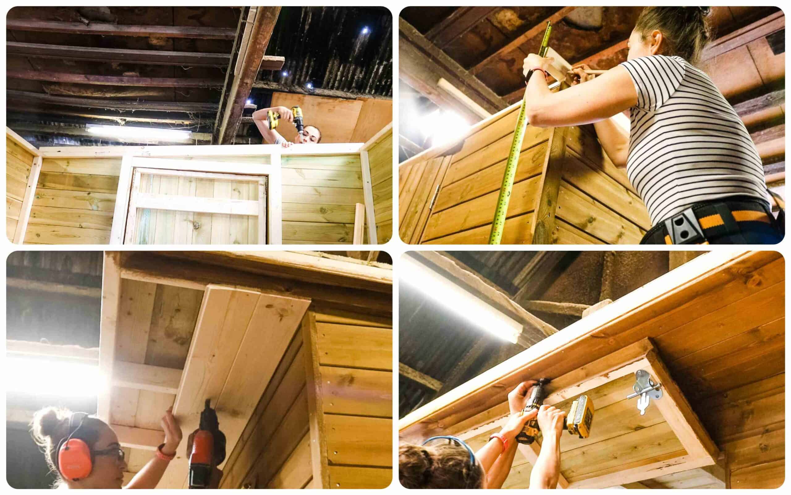 Building shed roof collage