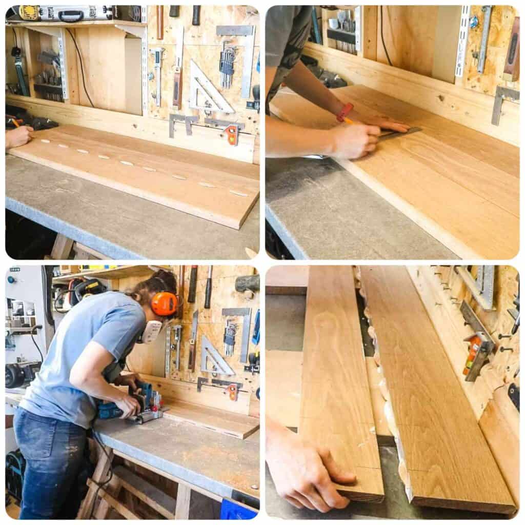 DIY Console Desk Table with Oak & Hairpin Legs - The Carpenter's Daughter